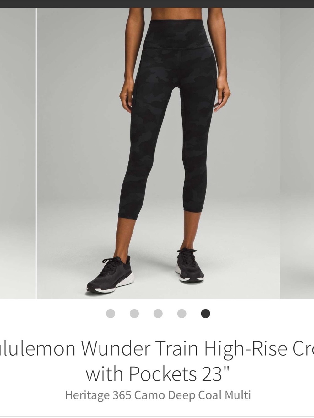 lululemon athletica Heritage 365 Camo High-Rise Crop Capris - Deep Coal Multi